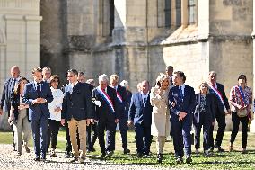 President Macron Visits Pontlevoy Abbey - Pontlevoy