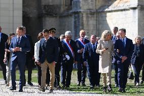 President Macron Visits Pontlevoy Abbey - Pontlevoy