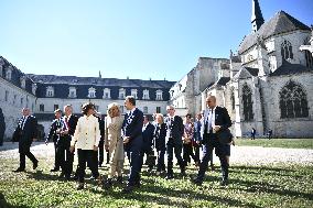 President Macron Visits Pontlevoy Abbey - Pontlevoy