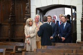 President Macron Visits Pontlevoy Abbey - Pontlevoy