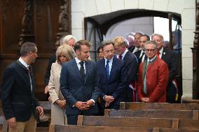 President Macron Visits Pontlevoy Abbey - Pontlevoy