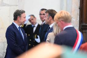 President Macron Visits Pontlevoy Abbey - Pontlevoy