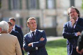 President Macron Visits Pontlevoy Abbey - Pontlevoy