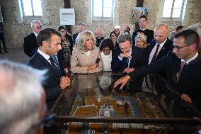President Macron Visits Pontlevoy Abbey - Pontlevoy