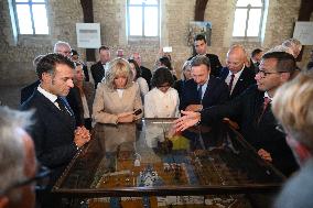 President Macron Visits Pontlevoy Abbey - Pontlevoy