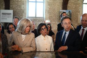 President Macron Visits Pontlevoy Abbey - Pontlevoy