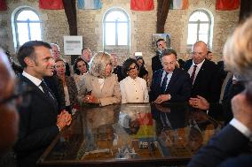 President Macron Visits Pontlevoy Abbey - Pontlevoy