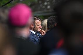 President Macron Visits Pontlevoy Abbey - Pontlevoy