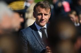 President Macron Visits Pontlevoy Abbey - Pontlevoy