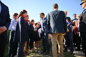 President Macron Visits Pontlevoy Abbey - Pontlevoy