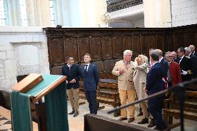 President Macron Visits Pontlevoy Abbey - Pontlevoy