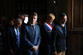 President Macron Visits Pontlevoy Abbey - Pontlevoy