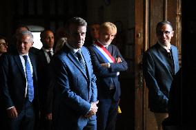 President Macron Visits Pontlevoy Abbey - Pontlevoy