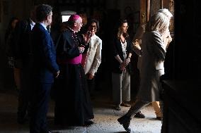 President Macron Visits Pontlevoy Abbey - Pontlevoy