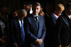 President Macron Visits Pontlevoy Abbey - Pontlevoy