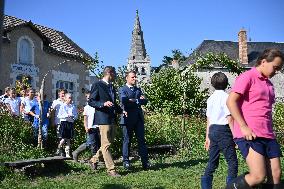 President Macron Visits Pontlevoy Abbey - Pontlevoy