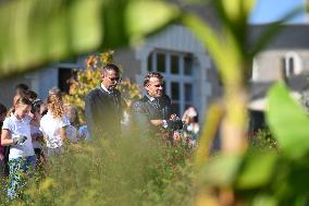 President Macron Visits Pontlevoy Abbey - Pontlevoy