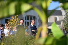President Macron Visits Pontlevoy Abbey - Pontlevoy