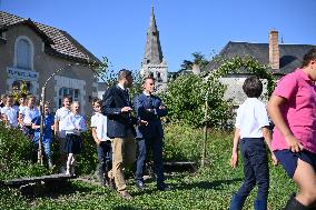 President Macron Visits Pontlevoy Abbey - Pontlevoy
