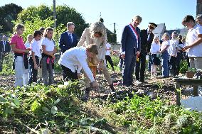 President Macron Visits Pontlevoy Abbey - Pontlevoy