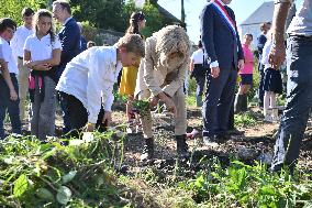 President Macron Visits Pontlevoy Abbey - Pontlevoy