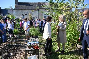 President Macron Visits Pontlevoy Abbey - Pontlevoy