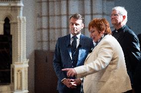 Macron Inauguration of The Towers of Notre-Dame Cathedral - Paris