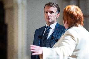 Macron Inauguration of The Towers of Notre-Dame Cathedral - Paris