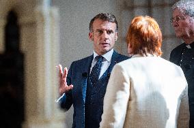 Macron Inauguration of The Towers of Notre-Dame Cathedral - Paris