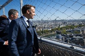 Macron Inauguration of The Towers of Notre-Dame Cathedral - Paris