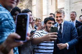 Macron Inauguration of The Towers of Notre-Dame Cathedral - Paris