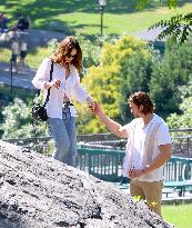 Lily James and Pierson Fode out in Central Park