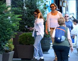 Lily James and Pierson Fode out in Central Park