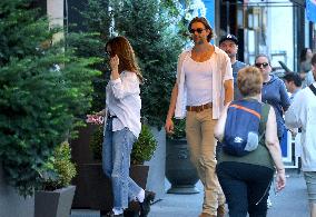 Lily James and Pierson Fode out in Central Park