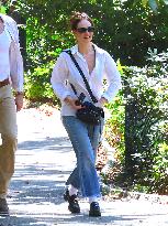 Lily James and Pierson Fode out in Central Park