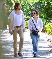 Lily James and Pierson Fode out in Central Park