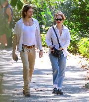 Lily James and Pierson Fode out in Central Park