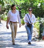 Lily James and Pierson Fode out in Central Park