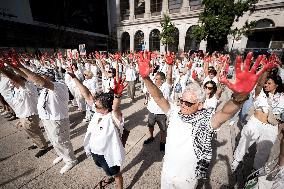 Tribute to Gaza health workers - Madrid