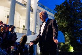 US President Trump departs the White House for Dinner at Mount Vernon