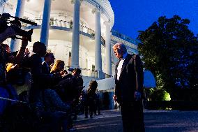 US President Trump departs the White House for Dinner at Mount Vernon