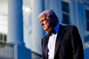 US President Trump departs the White House for Dinner at Mount Vernon