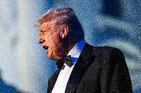 US President Trump departs the White House for Dinner at Mount Vernon