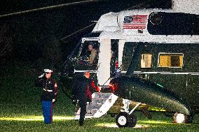 US President Trump departs the White House for Dinner at Mount Vernon