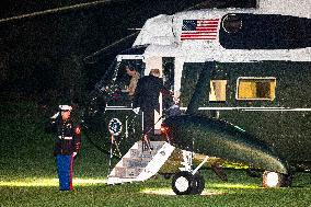 US President Trump departs the White House for Dinner at Mount Vernon