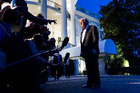 US President Trump departs the White House for Dinner at Mount Vernon