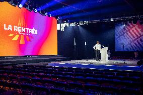 Exclusive - Gabriel Attal at La Rentree de Renaissance a day before the meeting - Arras