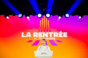 Exclusive - Gabriel Attal at La Rentree de Renaissance a day before the meeting - Arras