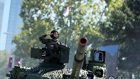 Military parade marking the Day of Serbian Unity