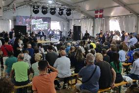 Meeting space organized by the young members of the Salvini League - Pontida